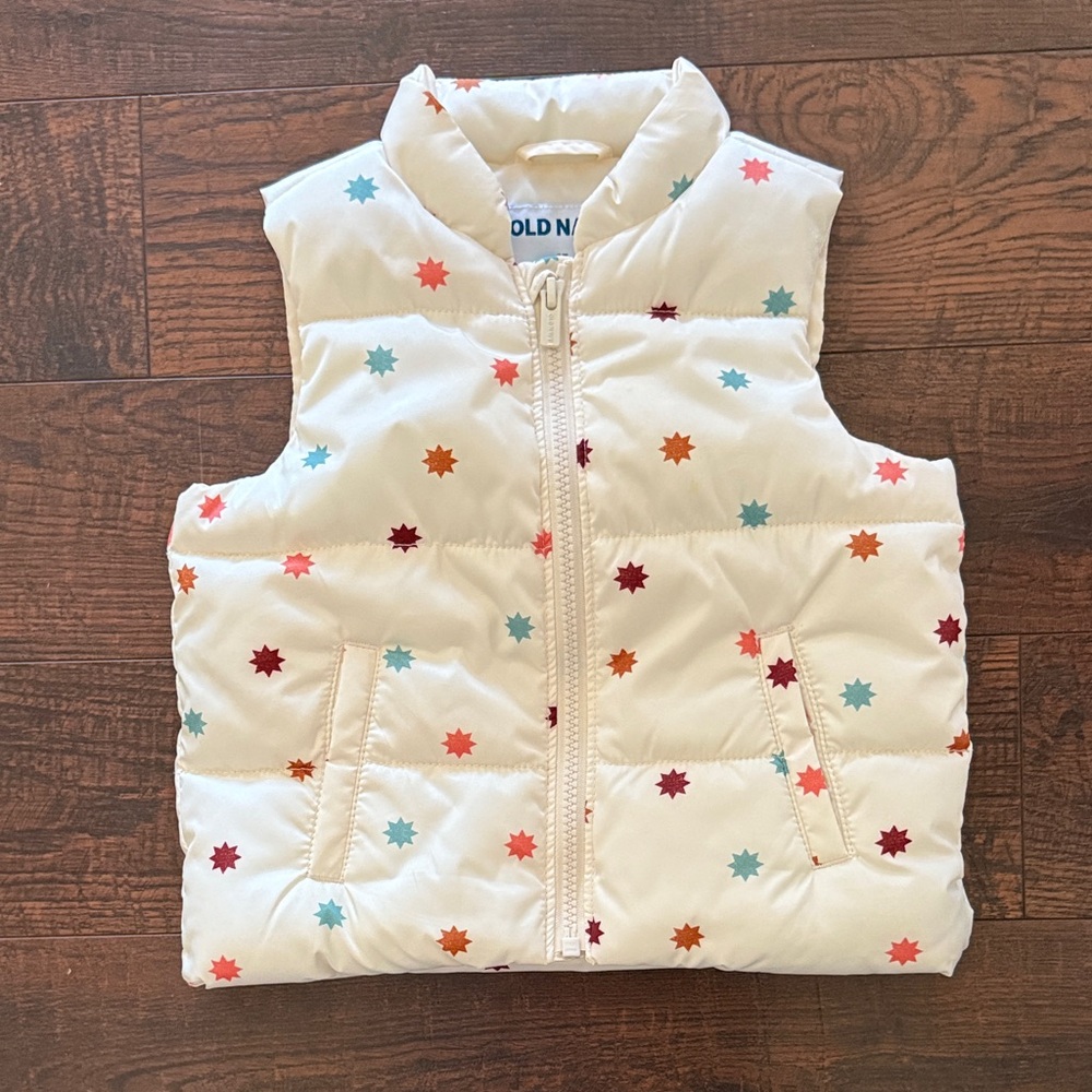 Old Navy Cream Vest with Star Design